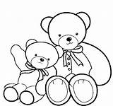Coloring Big Bear Teddy Pages Kids Bears Drawing Build Colouring Little Small Emo Printable Clipart Two Toy Box Line Lineart sketch template