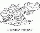 Coloring Pages Skylanders Undead Shift Swap Force Night Printable Info sketch template