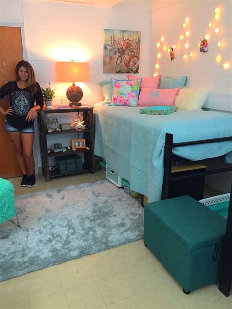 dorm room ocean or beach theme pink and blue aqua and