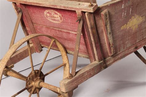lot  jackson mfg  type  wheelbarrow case antiques