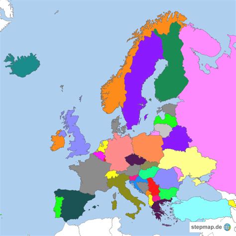 europa staaten von forderer landkarte fuer europa