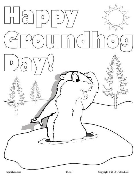kostenlose druckbare groundhog day malvorlagen groundhog day