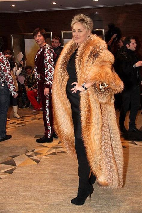 Sharon Stone Fur Coats Pinterest Coats Beautiful
