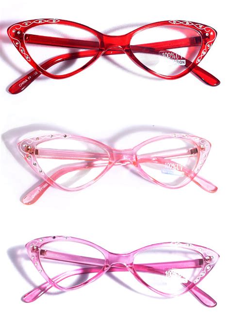 Retro Style 50 S Twirl Cat Eye Glasses Candy Apple