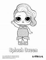 Lol Coloring Queen Pages Splash Doll Bee Surprise Lotta Kitty Color Mermaid Dolls Printable Glitter Kids Choose Board sketch template
