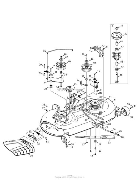 mtd axs    parts diagram  mower deck