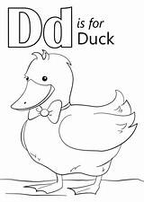 Duck Coloring Letter Pages Preschool Printable Alphabet Kids Preschoolers Super Supercoloring Worksheet Worksheets Color Drawing Abc Sheets Davemelillo Words Dolphin sketch template