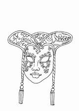 Coloring Masquerade Shannon Peters Venetian sketch template