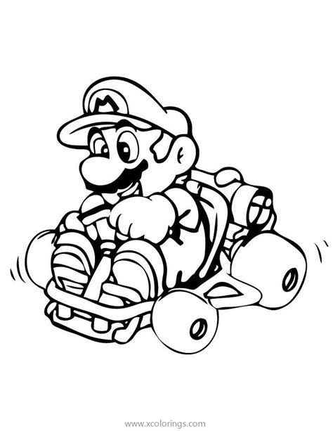 super mario kart  coloring pages