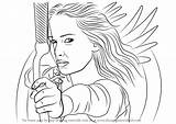 Katniss Everdeen Arrow Bow sketch template