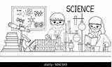 Laboratory Coloring sketch template