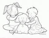 Coloring Pages Kids Helping Clipart Each Other Books Caring Children Others Military Animals Printable Child Preschool Activity Book Daisy Popular sketch template