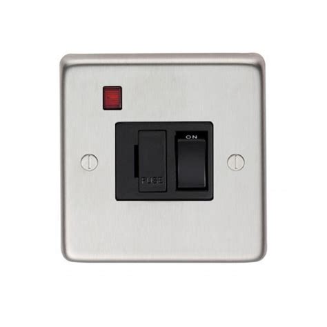 satin stainless steel  amp fused switch neon period home style