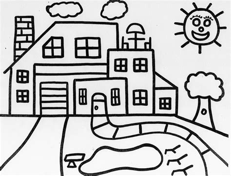 beautiful kids house coloring colour drawing hd wallpaper colours