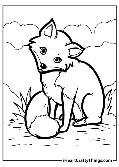 kawaii fox coloring pages brionieadley