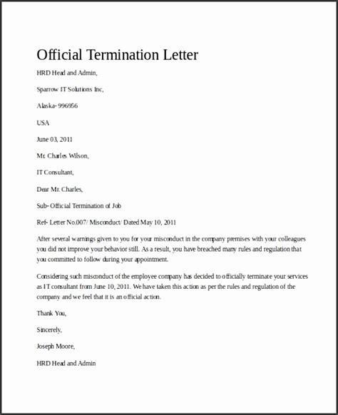 contract termination letter template sampletemplatess