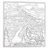 Coloring Adult Book Rocky Mountain Postcards Rmnp National Park sketch template