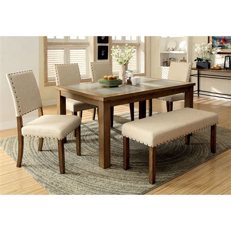 furniture  america kincade  piece dining table set dining table