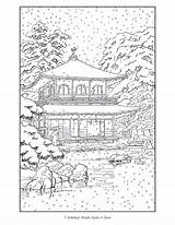 Coloring Japanese Books Adults Kyoto Garden Pages Cleverpedia Book Para Paisajes Mandalas Colorear Adult Mandala Designlooter Hasui Kawase Drawing Colouring sketch template