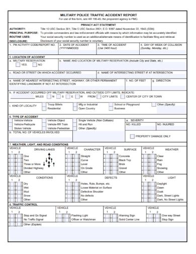 car accident police report samples motor vehicle witness