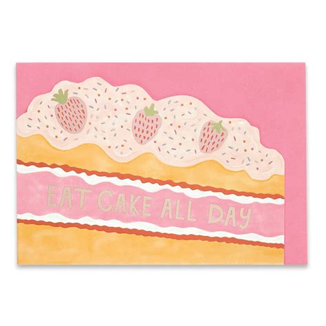 eat cake all day card by raspberry blossom