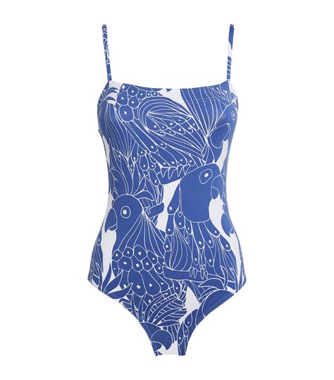 womens eres blue perroquet print jaco swimsuit harrods countrycode