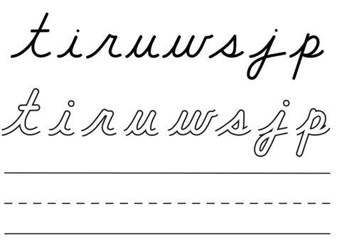 montessori cursive letter handwriting practice worksheets