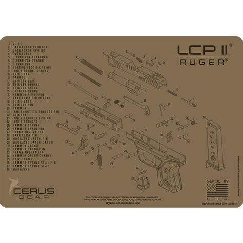ruger lcp ii schematic promat clean  ccw   pro cerus gear