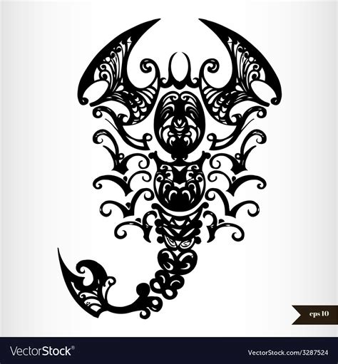 Zodiac Signs Black And White Scorpio Royalty Free Vector