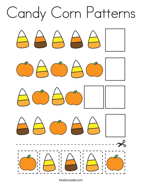 candy corn patterns coloring page twisty noodle