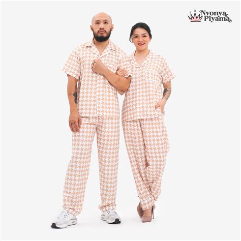 Katun Mrs Pajama Cotton Pajama Couple Pajama Set Carmen Latte