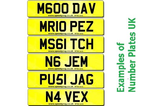 number plates   uk