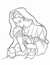 Mary Coloring Pages Assumption Virgin Blessed Jesus Advent Rosary Mysteries Glorious Mother Deviantart Zechariah Simeon Shepherds Kids Others Series Choose sketch template