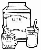 Coloring Pages Food Drinks Kids Milk Drink Printable Color Carton Jug Book Colouring Sheets Cute Sheet Print Cocoa Healthy Nature sketch template