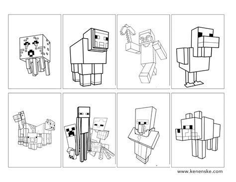 minecraft party   printables minecraft coloring pages
