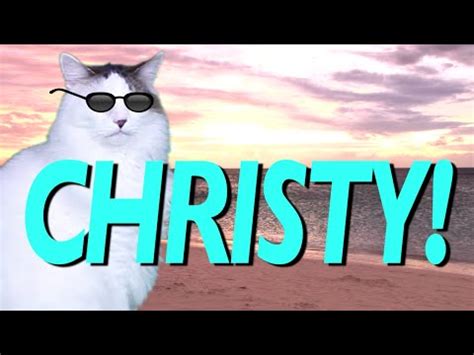 happy birthday christy epic cat happy birthday song youtube
