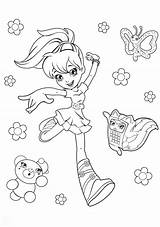 Pocket Polly Coloring Pages Clipart Colouring Popular Printable 776px Xcolorings Coloringhome sketch template