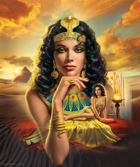 Cleopatra Digital Art Painting By Mark Fredrickson Egyptian Girl