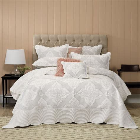 Madison White Bedspread Set By Bianca