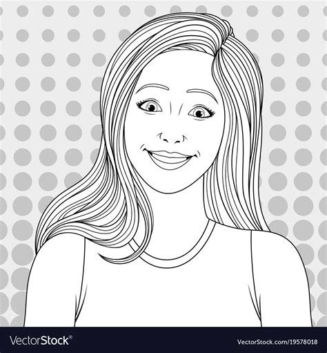 beautiful girl coloring pages royalty free vector image