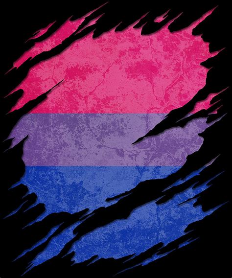 bisexual pride flag ripped reveal digital art by patrick hiller