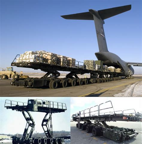 tunner  aircraft cargo loadertransporters  prior  loading    galaxy