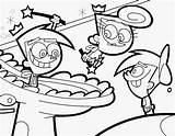 Colorear Magicos Fairly Oddparents Padrinos Colorat Timmy Cosmo Turner Padrinhos List Parrains Magiques Paginas Libro sketch template