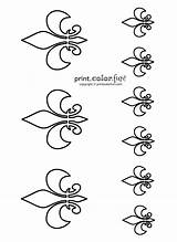 Lis Fleurs Print Stencil Stencils Fleur Printable Version Printcolorfun sketch template