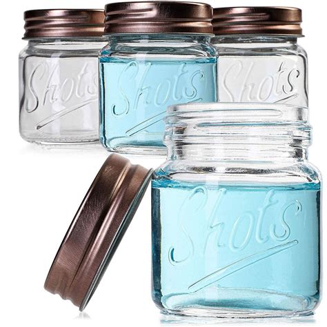 Bulk 2 Ounce Mini Mason Jars Shot Glasses With Lids 12 Pack Walmart