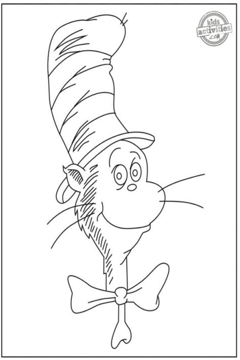 fun  cat   hat coloring pages kids activities blog