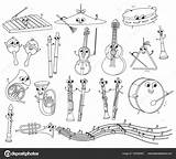 Instruments Musicales Instrumentos Claves Colorier Musique Juego Divertido sketch template