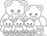Bear Coloring Family Online Coloring4free Related Posts sketch template