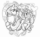 Shining Cadence Princess Coloring Pages Mlp Armour Pony Little Armor sketch template