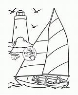Coloring Lighthouse Pages Sailboat Simple Printable Drawing Adult Getcolorings Transportation Print Kids Getdrawings Choose Board sketch template